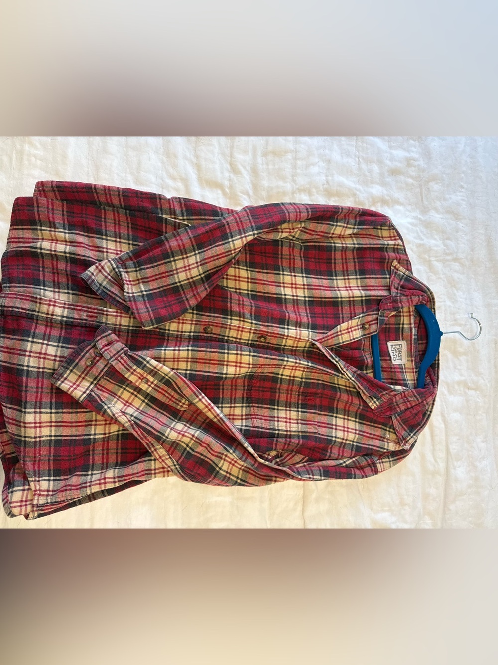 Vintage Red Plaid Button-Up Shirt